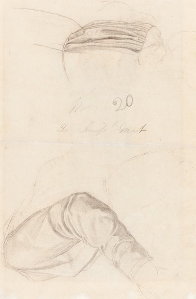 Deux études de draperie [verso] - Ford Madox Brown