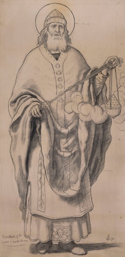 Zacharie, dessin pour vitrail à Knaresborough, 1872 - Ford Madox Brown