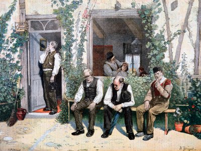 Chez le coiffeur, 1895 - Fortuné Méaulle