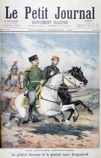 Général français Saussier et général russe Dragomirov, 1895 - Fortuné Méaulle