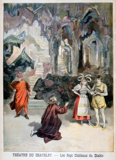 Représentation de Les Sept Châteaux du Diable, Théâtre du Châtelet, Paris, 1896 - Fortuné Méaulle