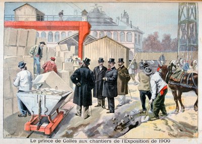 Le Prince de Galles visitant les chantiers de l
