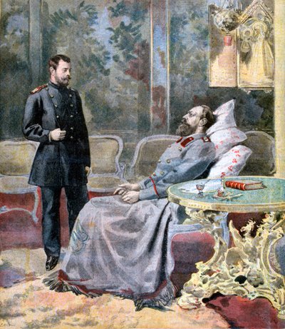 Le tsarévitch Nicolas et son père le tsar Alexandre III de Russie, 1894 - Fortuné Méaulle