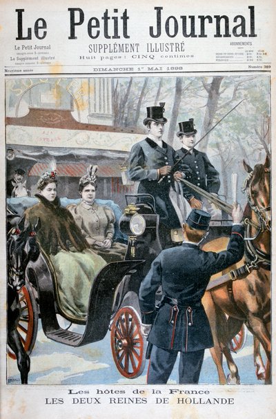 Les deux reines de Hollande visitant Paris, France, 1898 - Fortuné Méaulle