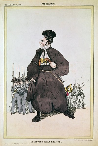 Caricature du Baron Pasquier comme Sauveur de la France, 1830 - Fortune Delarue