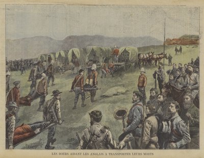 Boers aidant les Britanniques à déplacer leurs morts du champ de bataille - Fortune Louis Meaulle