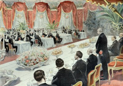 Diner offert à Felix Faure par les representants du commerce et de l