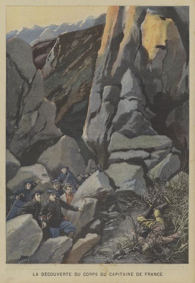 Découverte du corps du capitaine de France - Fortune Louis Meaulle