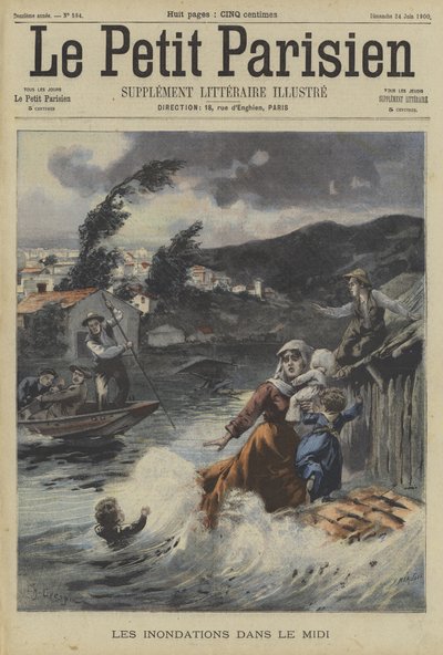 Inondations dans la région du Midi en France - Fortune Louis Meaulle