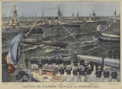 Revue de la marine française au large de Cherbourg - Fortune Louis Meaulle