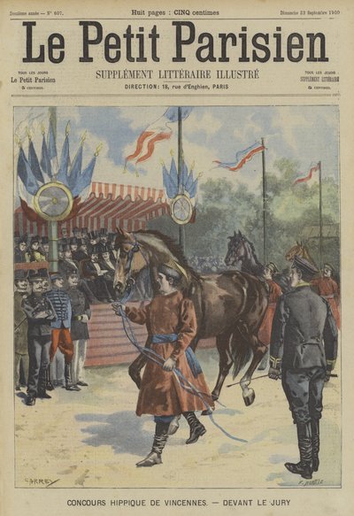 Chevaux défilant devant le jury lors d