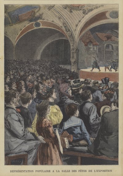Spectacle populaire dans la salle des fêtes de l
