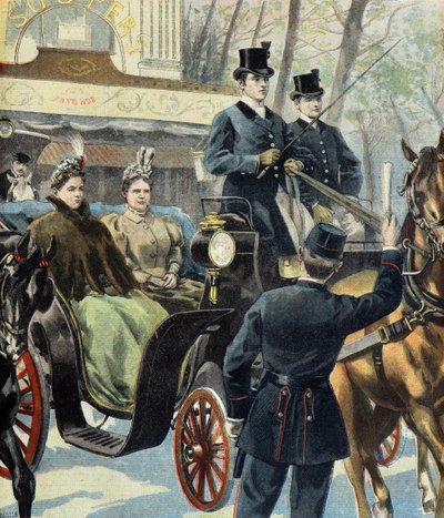 La régente néerlandaise Emma de Waldeck Pyrmont et la future reine Wilhelmine, Paris - Fortune Louis Meaulle