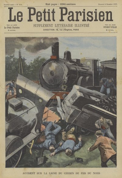 Accident de train sur le Chemin de Fer du Nord, France - Fortune Louis Meaulle