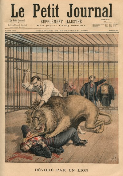 Dévoré par un lion, illustration de couverture de 
