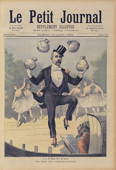 Georges Clemenceau (1841-1929) jonglant avec des sacs d