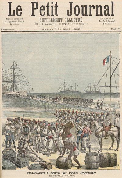 Débarquement des troupes sénégalaises au nouveau quai de Cotonou, du 