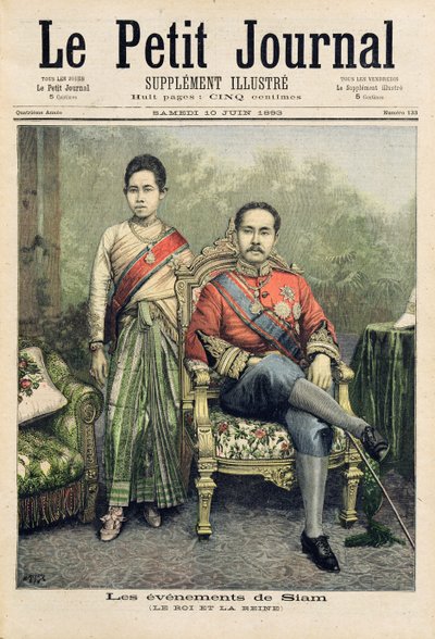 Le roi et la reine de Siam, illustration de 