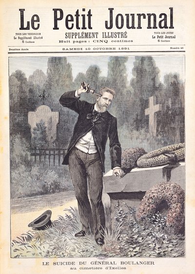 Le suicide du général Georges Ernest Boulanger au cimetière d