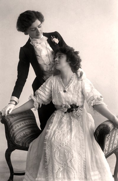 Lily Elsie et Adrienne Augarde, actrices anglaises, 1907 - Foulsham and Banfield