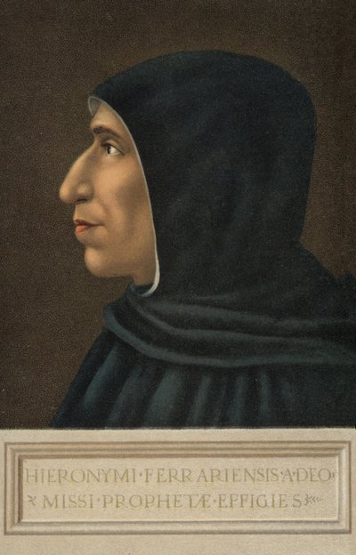 Girolamo Savonarola (lithographie en couleur) - Fra  Bartolomeo