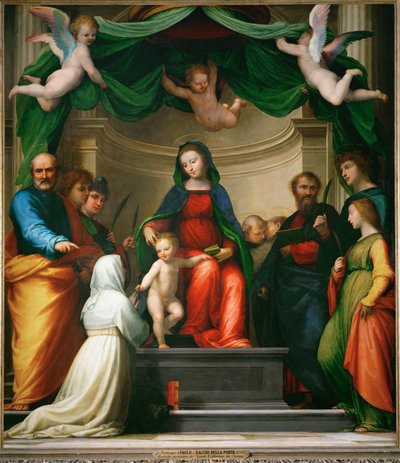 Le mariage mystique de Sainte Catherine de Sienne ... - Fra (1472-1517) Bartolomeo