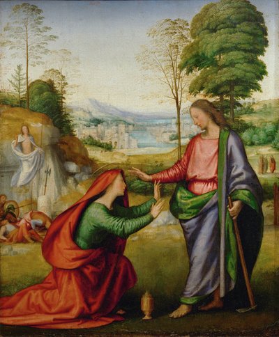 Noli me tangere - Sainte Marie Madeleine rencontre le Christ après sa résurrection ... - Fra (1472 1517) Bartolomeo