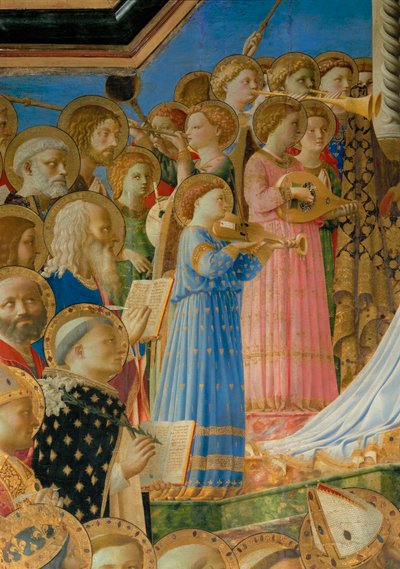 Le Couronnement de la Vierge, peint pour le monastère dominicain de Fiesole ... - Fra (c.1387-1455) Angelico