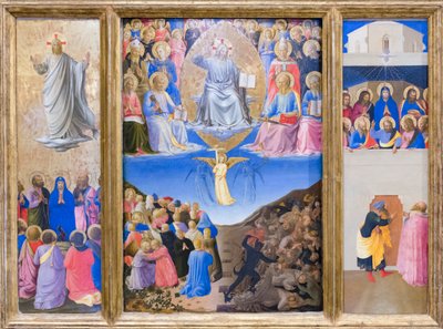 Triptyque (ascension, jugement dernier, pentecôte) - Fra (c.1387 1455) Angelico