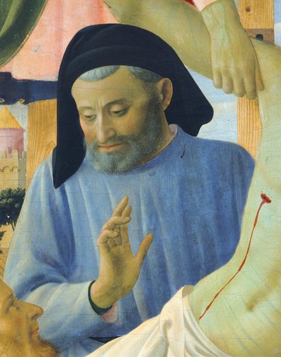Architecte Michelozzo, détail de La Déposition de Croix ou le Retable de la Sainte Trinité - Fra (c.1387 1455) Angelico