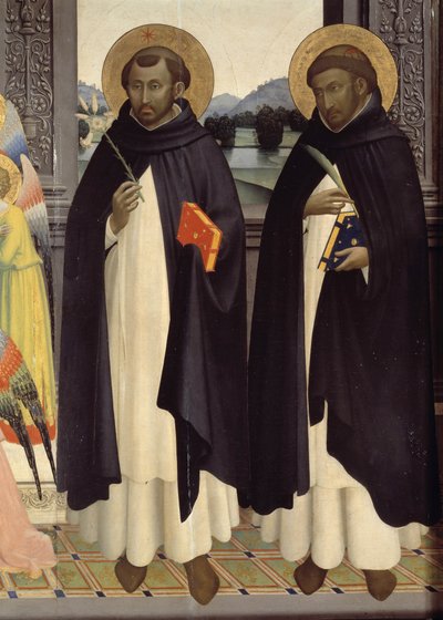 Détail de Saint Dominique et Saint Pierre Martyr. Polyptyque de Saint Dominique - Fra  Angelico