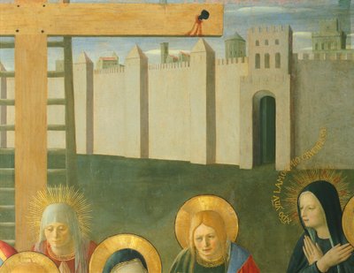 Détail représentant le deuil du Christ, panneau de l