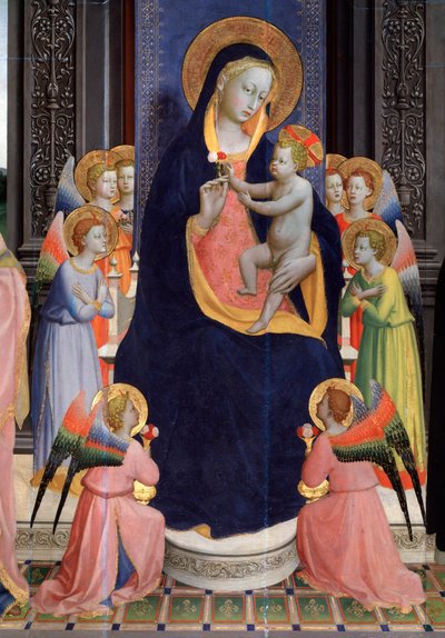 Madone et enfant avec des anges (détail) - Fra  Angelico