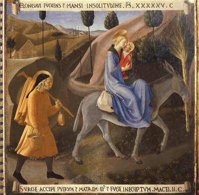 La fuite en Égypte, Vie du Christ, Armadio degli Argenti - Fra  Angelico
