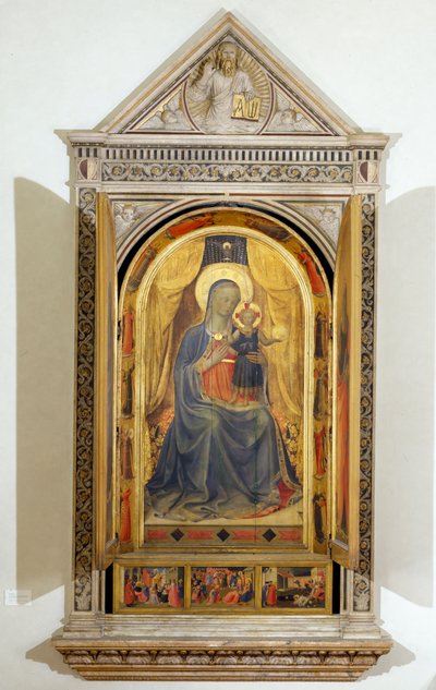 Le Triptyque des Linaiuoli (avec volets ouverts) : La Vierge et l