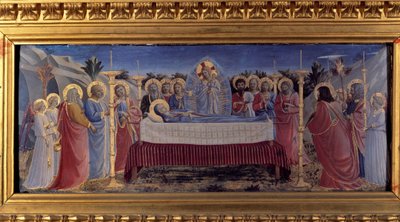 Les funérailles de la Vierge. Prédelle - Fra  Angelico