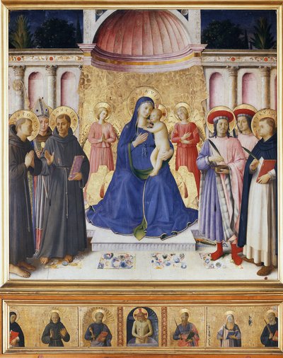 Vierge et enfant avec six saints - Fra  Angelico