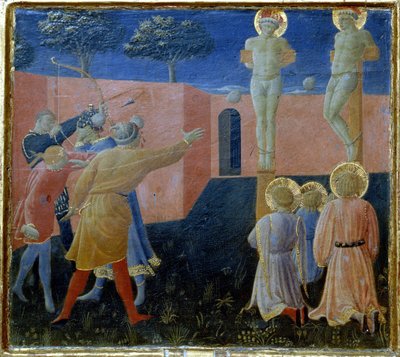 Crucifixion et lapidation de Saint Cosme - Fra Angelico