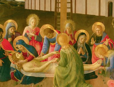 Lamentation sur le Christ mort, 1436-41 (tempera sur panneau) (détail) - Fra Angelico