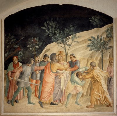Le baiser de Judas - fresque par Guido di Pietro - Fra Angelico