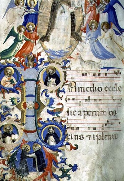 Ms 558 f.67v St. Dominique entouré d