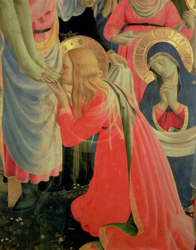 Retable de Santa Trinita, détail de Marie Madeleine, c.1434 tempera et or sur panneau - Fra Angelico