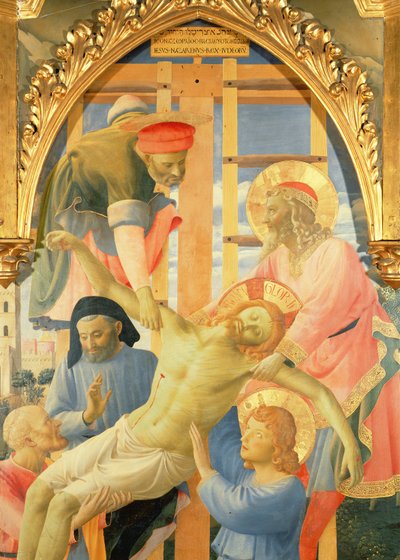 Le Retable de Santa Trinita, détail du Christ mort descendu de la croix (détail) - Fra Angelico