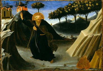 Saint Antoine Abbé fuyant la masse d