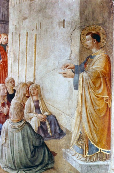 Saint Étienne prêchant (détail), milieu XVe siècle - Fra Angelico