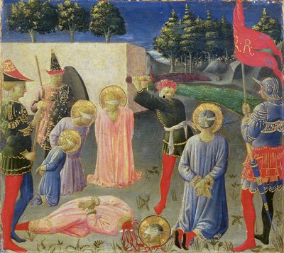 La Décapitation de St. Cosmas et St. Damian, de la prédelle du retable Annalena, c.1434 - Fra Angelico