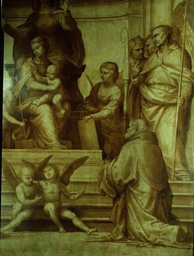 Le Grand Retable du Conseil, détail (dépeignant des saints rassemblés à gauche de la Vierge), 1510 - Fra Bartolommeo