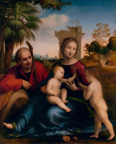 Le repos pendant la fuite en Égypte avec Saint Jean-Baptiste - Fra Bartolommeo