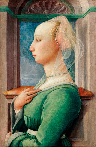 Portrait de profil de jeune femme - Fra Filippo Lippi