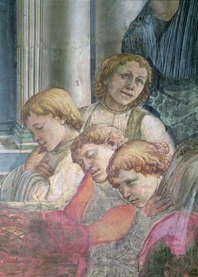 La Célébration des Reliques de Saint Étienne (détail des choristes) - Fra Filippo Lippi